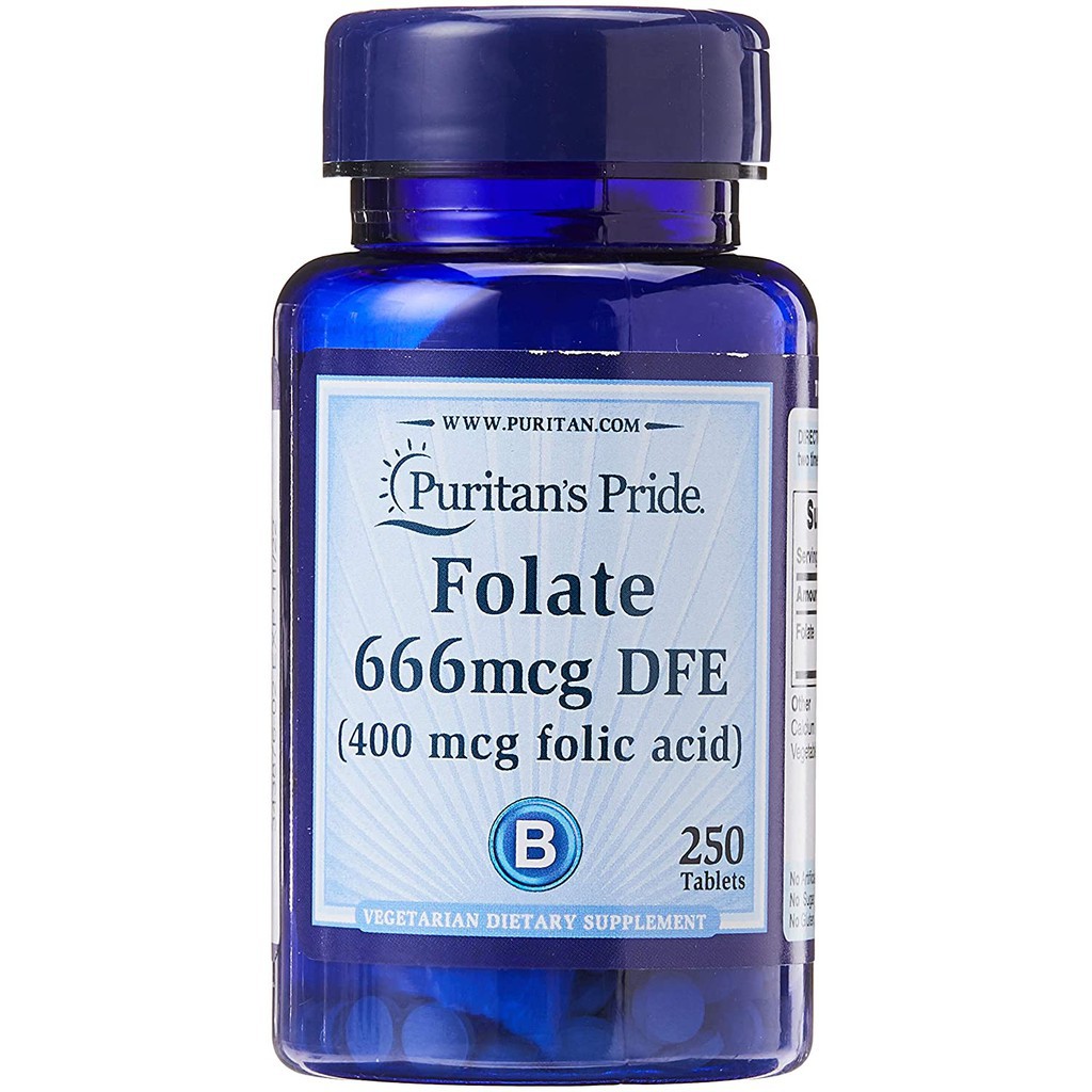 Folate 666 mcg DFE 250Viên